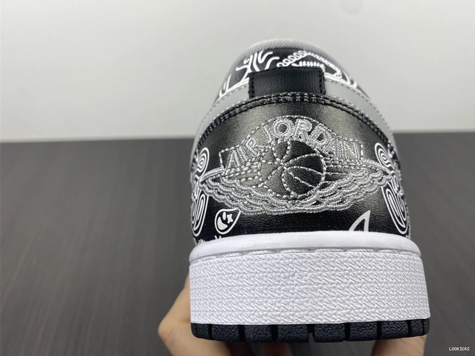 Cheap 1 Grey Low 553558-040 White Black Jordan - 0509